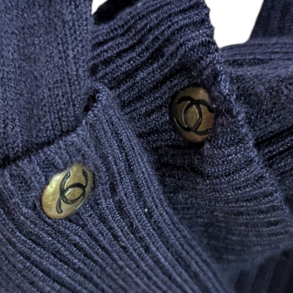 Vintage Chanel Knit Long Sleeve Top Small - Picture 4 of 5